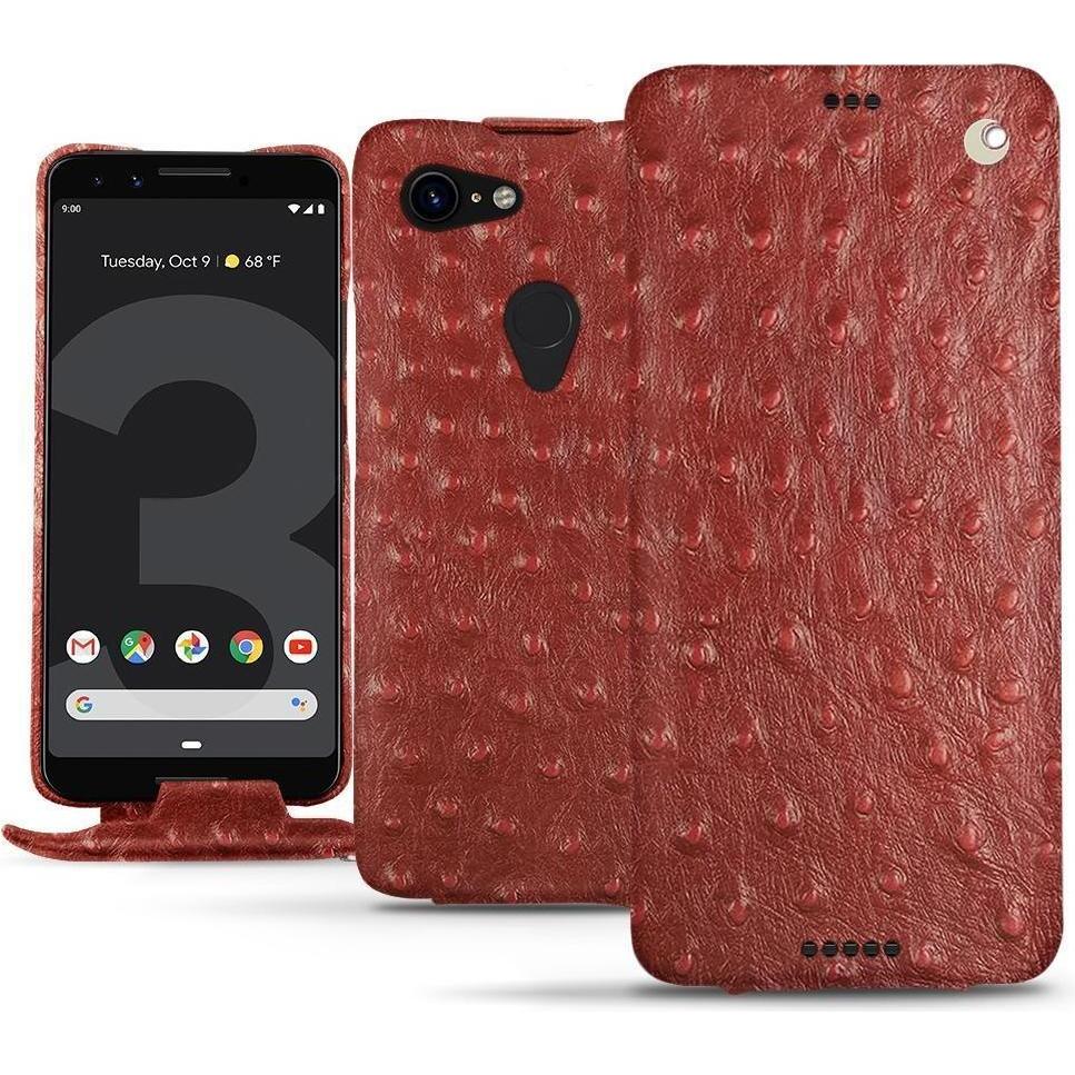Noreve Lederschutzhülle vertikal (Google Pixel 3 XL), Smartphone Hülle, Rot