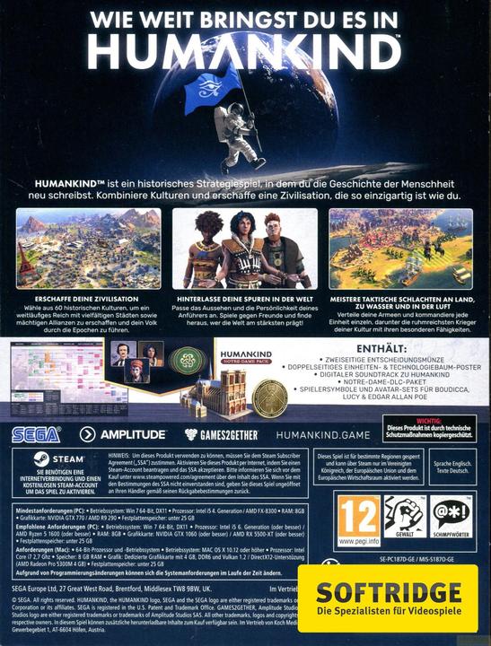 Produktbild Sega Humankind - Day One Edition (PC, DE)