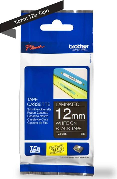 Produktbild Brother TZe-335 (1.20 cm, Weiss, Schwarz)