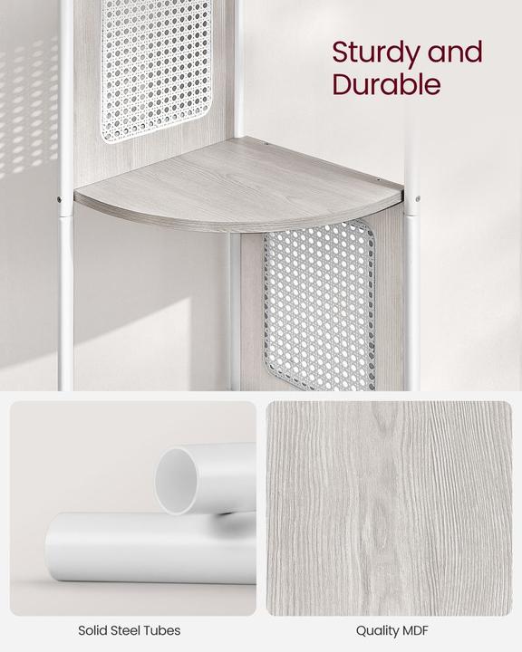 Productafbeelding Vasagle Hoekplank wit 32,0 x 32,0 x 156,5 cm