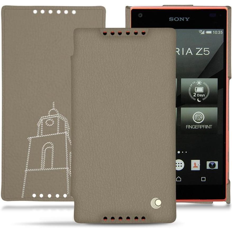 Thumbnail - Noreve Lederschutzhülle horizontal (Sony Xperia Z5 Compact), Smartphone Hülle, Beige