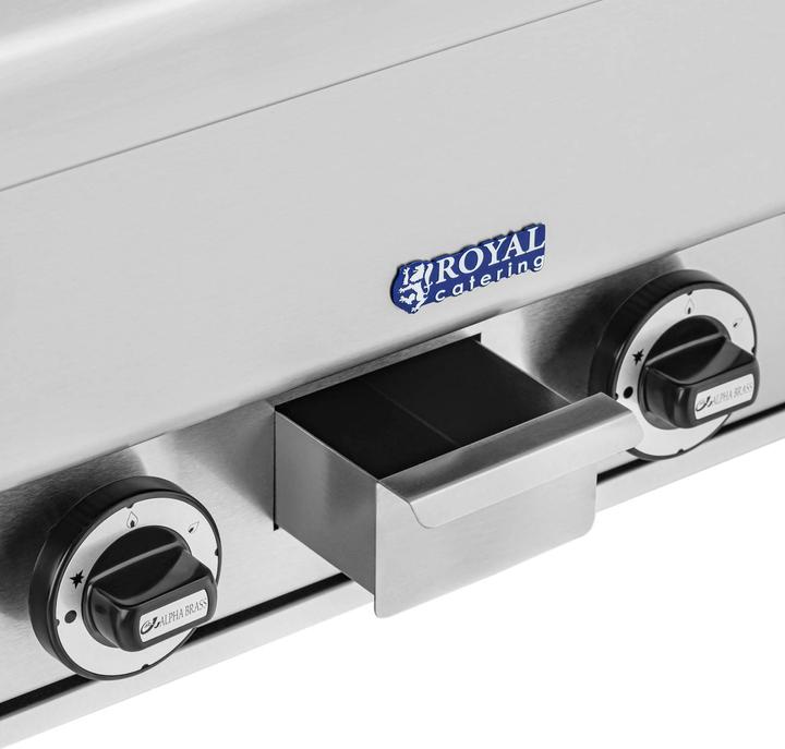 Produktbild Royal Catering Lavastein-Grill Erdgas 2 x 7200 W 50 x 47 cm 4,5 kg Lavastein 0 - 460 °C (7.20 kW)