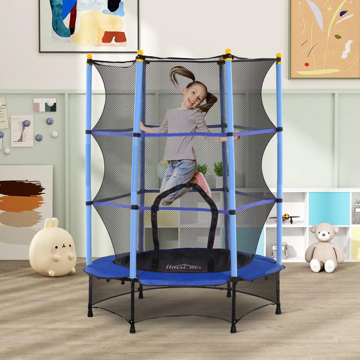 Image du produit Homcom Kindertrampolin Stahl, Kunststoff Blau (108 cm)