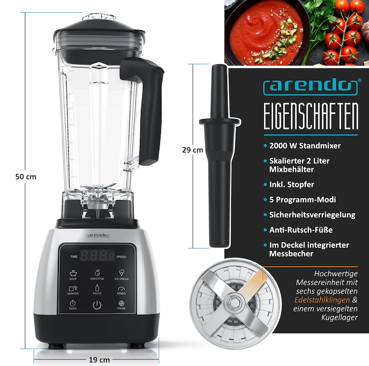 Produktbild Arendo Standmixer (2000 W)