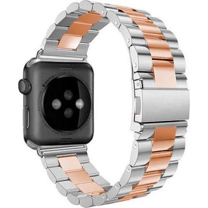 Thumbnail - Strap-it Armband (Stahl, Apple Watch), Uhrenarmband, Mehrfarbig, Rosa, Silber, Gold