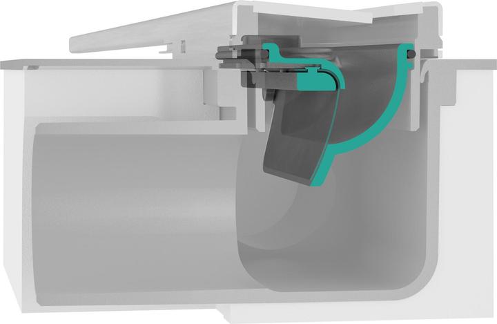 Produktbild hansgrohe Grundkörper uBox universal für Duschrinnen Ablaufgehäuse, flach (343 mm)