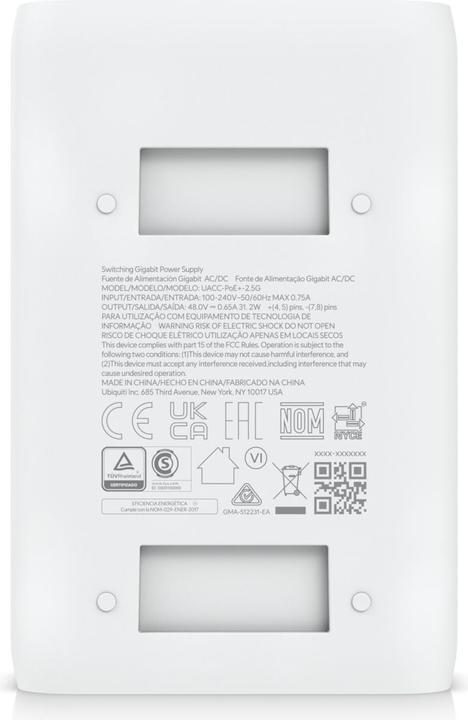 Image du produit Ubiquiti Adaptateur PoE+ 2.5G (802,3at (PoE+), 30 W)