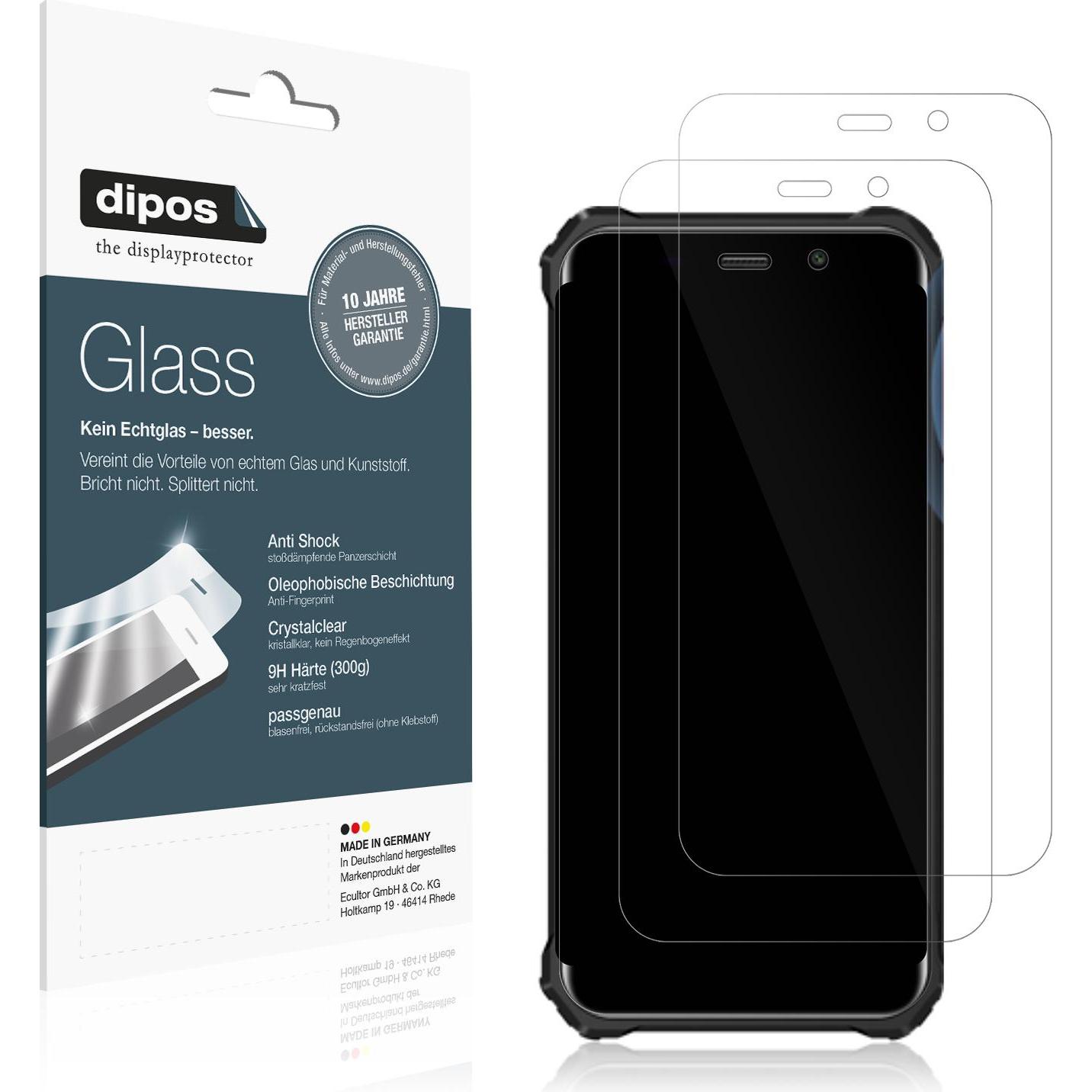 Dipos Anti-Shock Displayschutz 9H, Smartwatch Schutzfolie, Transparent