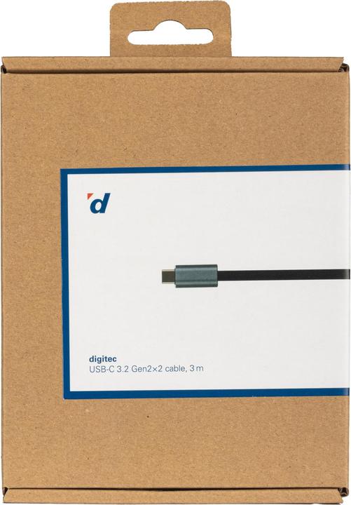 Produktbild Digitec USB Typ C – USB Typ C (3 m, USB 3.2 Gen 2x2, 100 W)