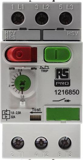 Actual product image RS PRO MS32-2.5 Motor Protection Switch
