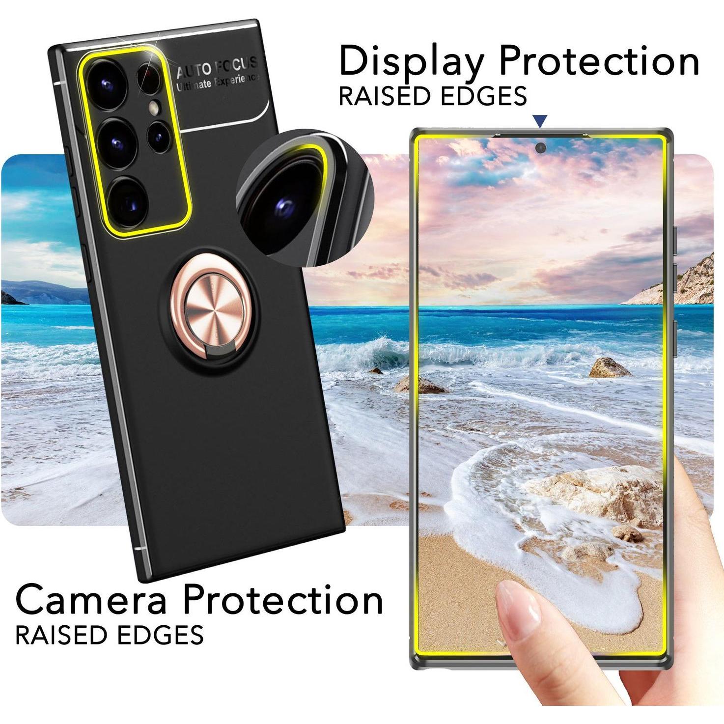 Thumbnail - Nalia Matte Ring Silikon Hülle (Samsung Galaxy S24 Ultra), Smartphone Hülle, Rosa