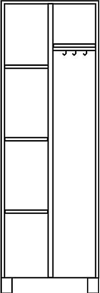 Actual product image eurokraft pro Multipurpose and wardrobe cabinet (80 cm, 180 cm)