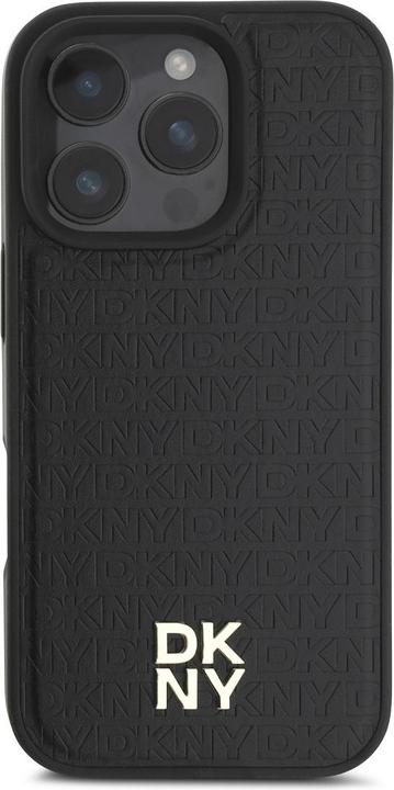 Produktbild DKNY DKHMP16XPSHRPSK iPhone 16 Pro Max 6.9" hardcase czarny/black Repeat Pattern Stack Logo MagSa (Apple iPhone 16 Pro Max)