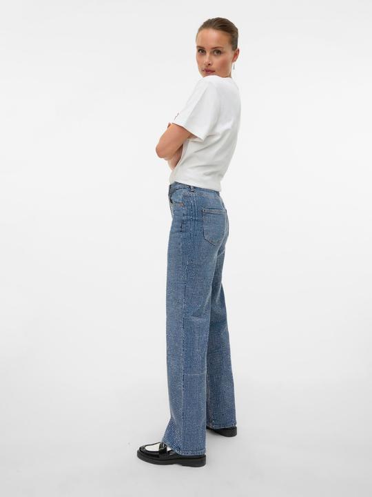 Actual product image Vero Moda VMTESSA Hohe Taille Weiter Beinschnitt Jeans Weit geschnitten (W28/L30)