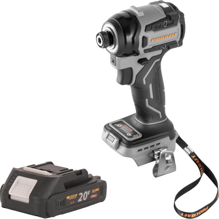 Produktbild Procraft Industrial ID20Abb Akku Schlagschrauber 20 V 180 Nm 1/4" + 1x Akku 2,0 Ah - ohne Ladegerät (Schlagschrauber)