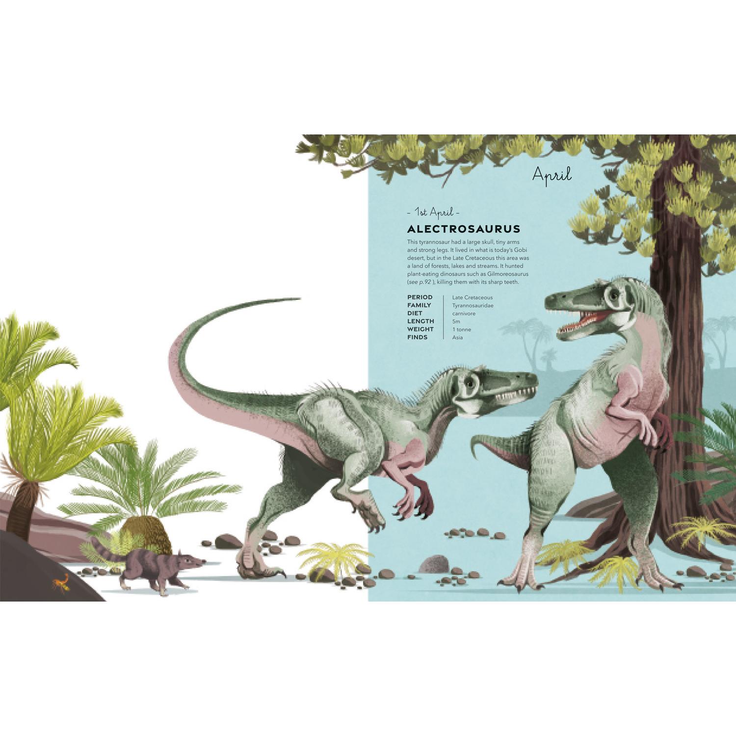 Thumbnail - A Dinosaur A Day, Kinderbücher von Juan Calle, Miranda Smith, Olga Baumert, Jenny Wren, Max Rambaldi