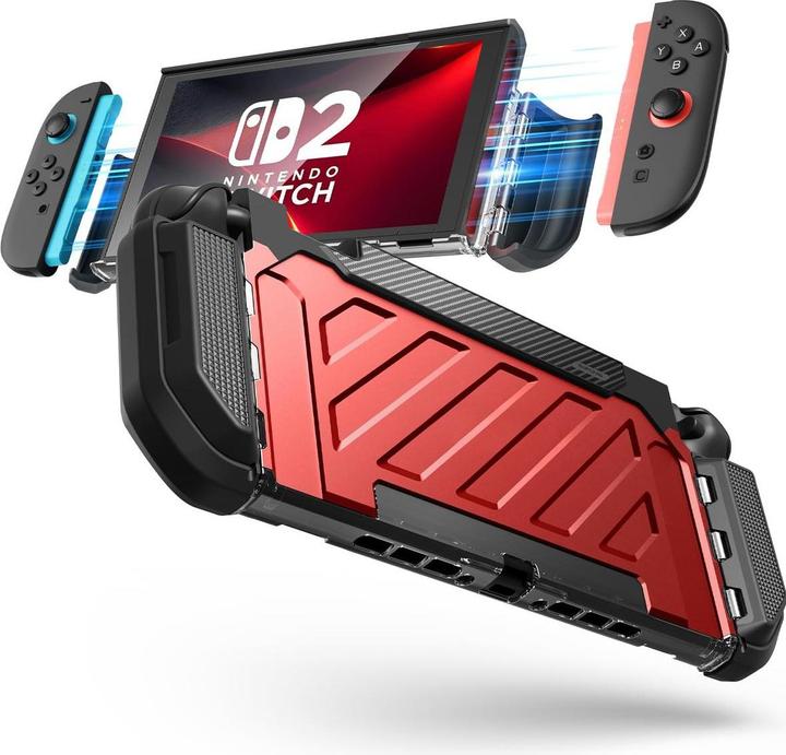 Supcase Unicorn Beetle Pro Hülle für Nintendo Switch 2 - Rot und Schwarz (Switch)