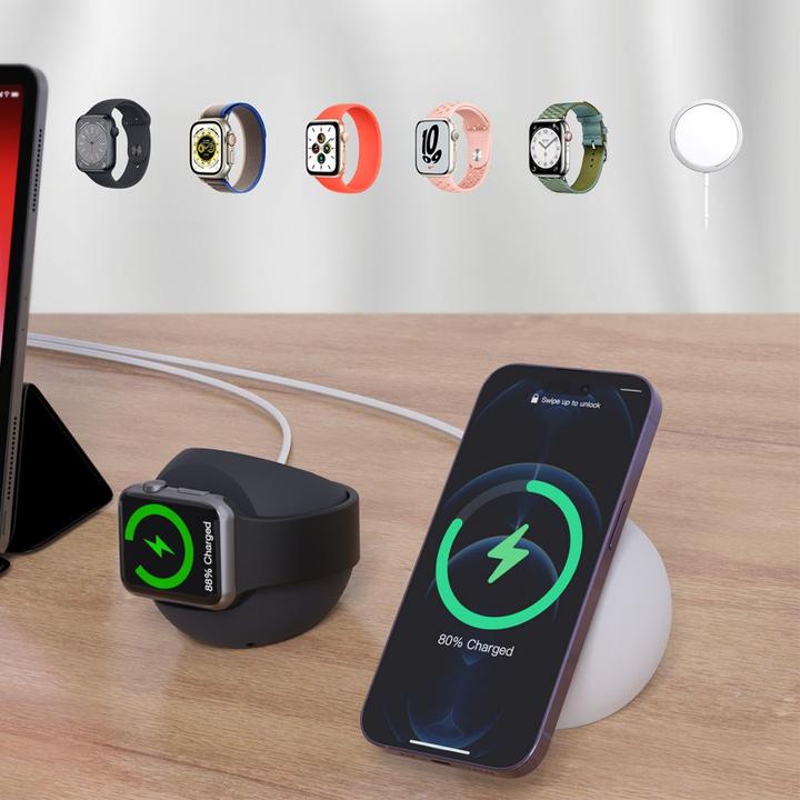 Immagine prodotto Choetech Supporto per caricabatterie induttivo MagSafe per iPhone e Apple Watch Supporto per caricabatterie