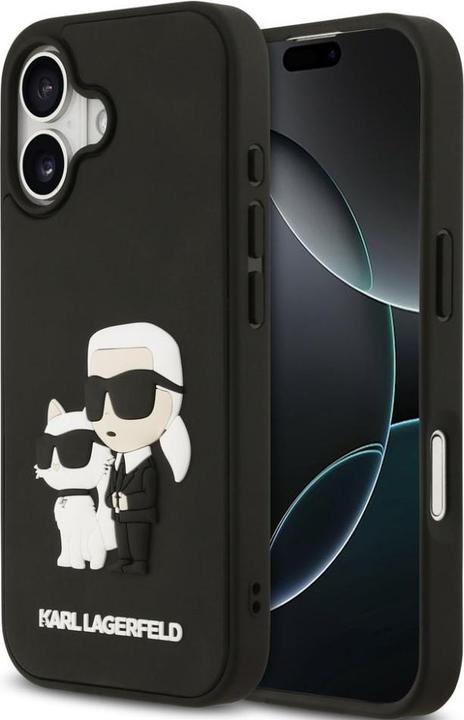 Karl Lagerfeld Back panel cover Apple iPhone 17 3D Rubber Karl and Choupette Case Black (Apple iPhone 17)