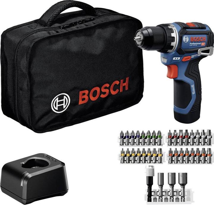 Produktbild Bosch Professional 0615A500CF Akku-Schrauber 12 V 2 Ah Li-Ion bürstenlos, inkl (Bohrschrauber)