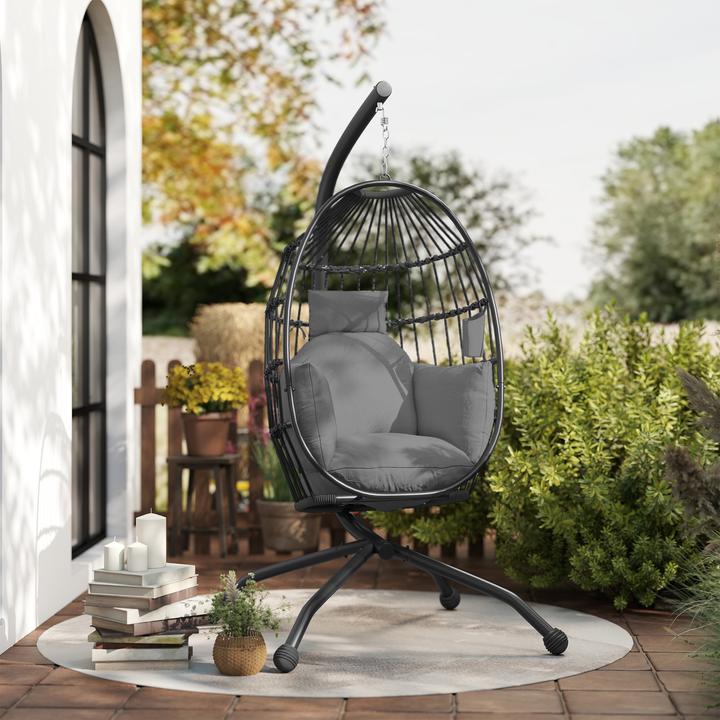 Image du produit Outsunny Hängesessel Stahl, Polyester Schwarz