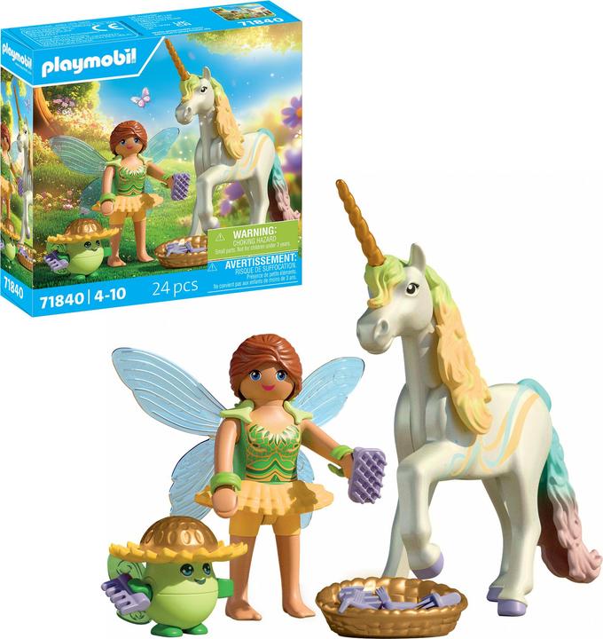 Produktbild Playmobil Regenbogenblumen-Einhorn Mit Fee (71840)