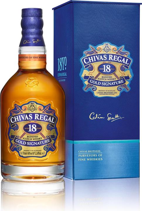 Immagine prodotto Chivas Regal 18 anni firma d'oro (Miscelato Whisky, Whisky scozzese, 1 x 70 cl)