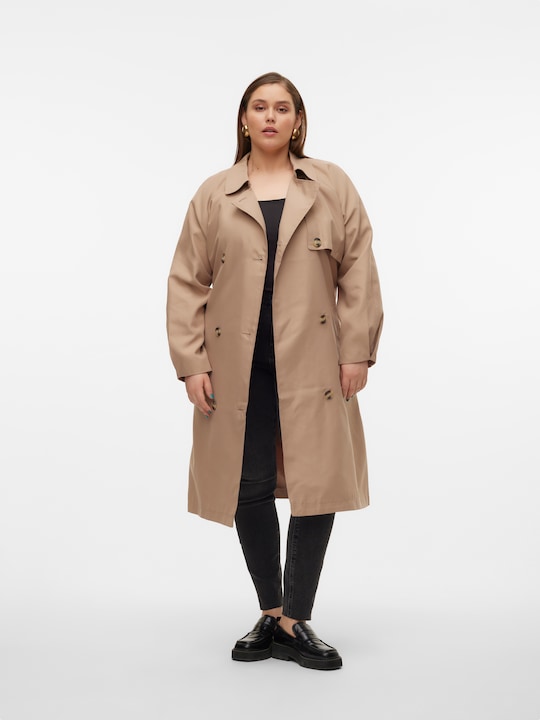 Produktbild Vero Moda Fly-Away Kragen Curve Mantel Trenchcoat (50)