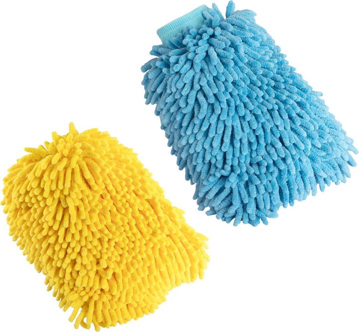 Produktbild Stahlwerk Autowaschhandschuh 5er Set Reinigungshandschuh Mikrofaser Schwamm