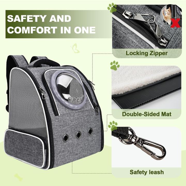 Immagine prodotto Penccor Haustier Rucksack-Raumkapsel (Gatto, Cane, Pieghevole, Traspirante)