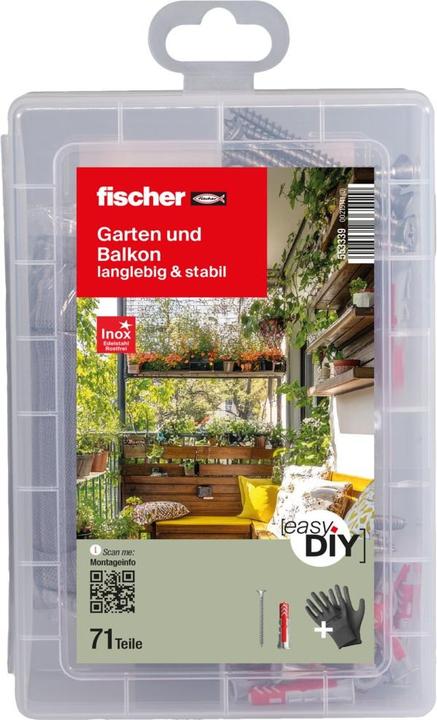 Actual product image Fischer EasyDIY Box garden and balcony (71 pcs.)