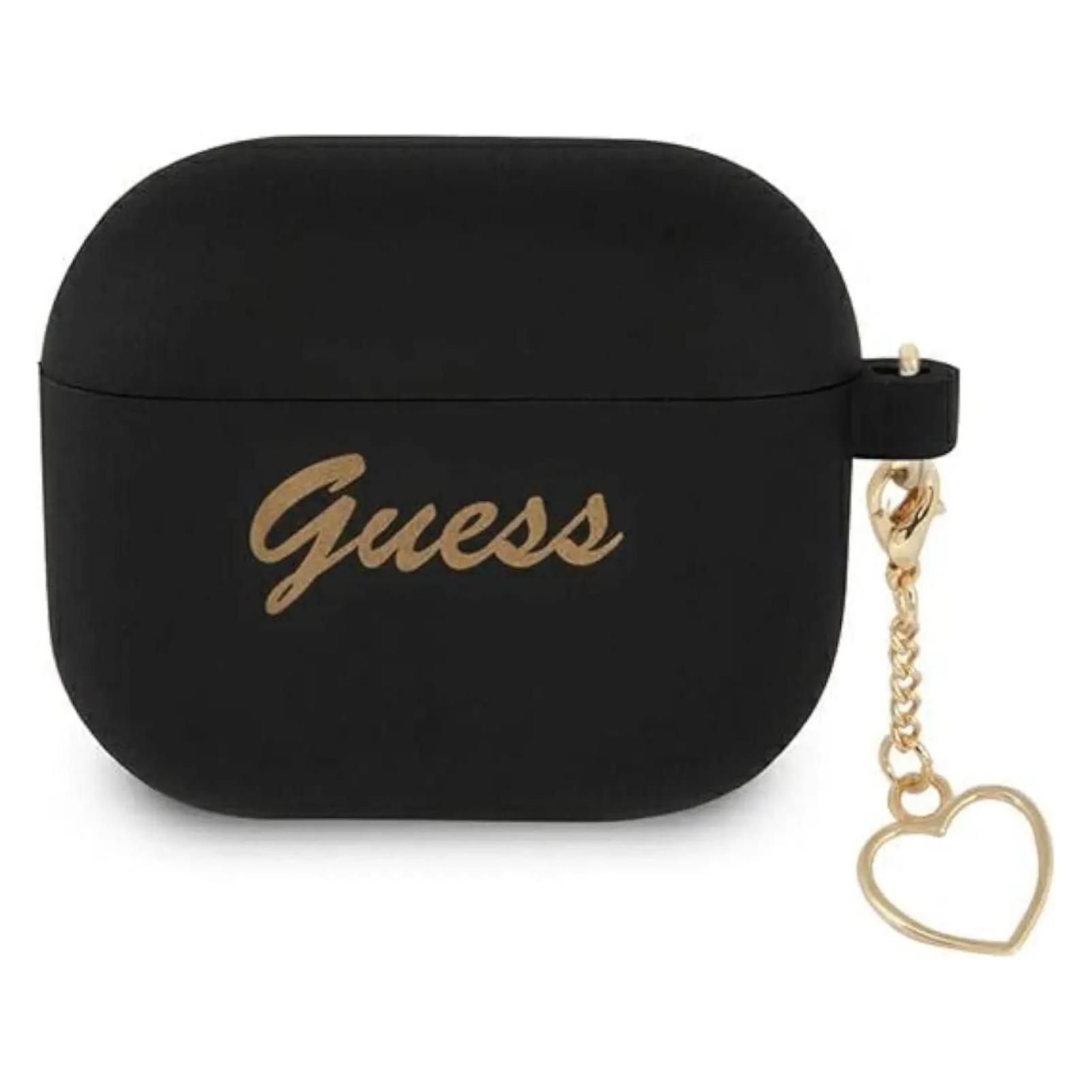Guess Case Mit Anhänger (Kopfhörer Hülle), Kopfhörertasche + Schutzhülle, Schwarz
