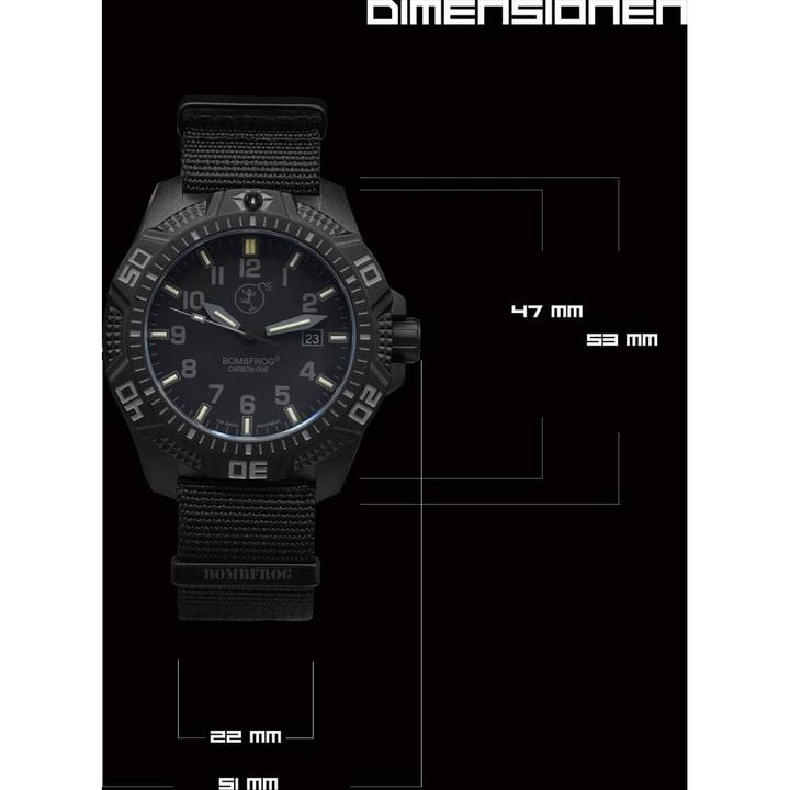 Produktbild Bombfrog Carbon One Neopren-Armband (Swiss Made)