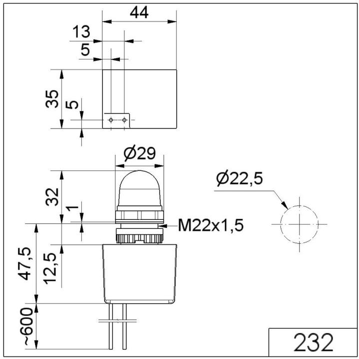 Actual product image Werma Flashing light