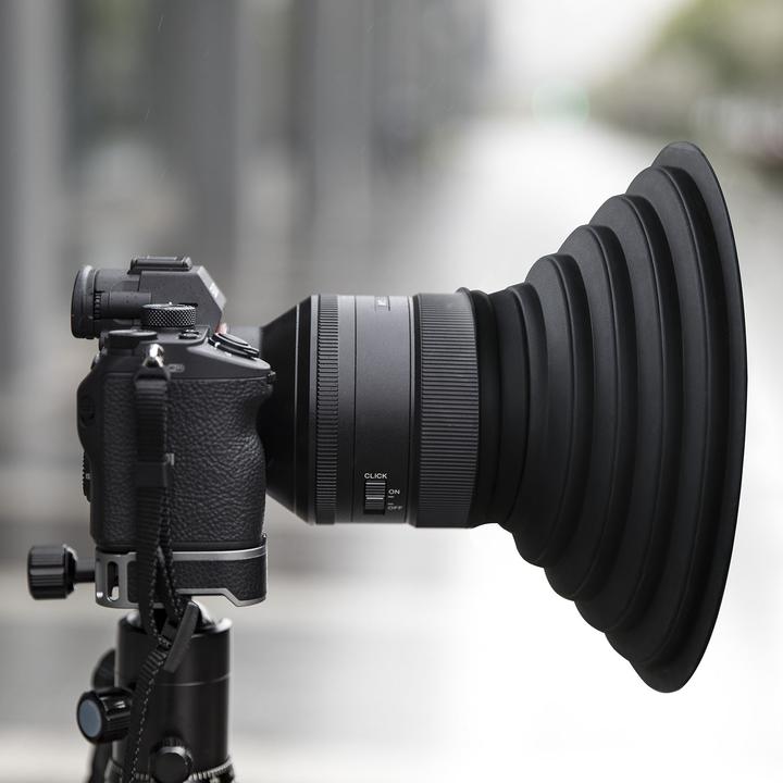 Immagine prodotto Ikan Haida Universelle, entspiegelte, faltbare Silikon-Streulichtblende 70-90mm