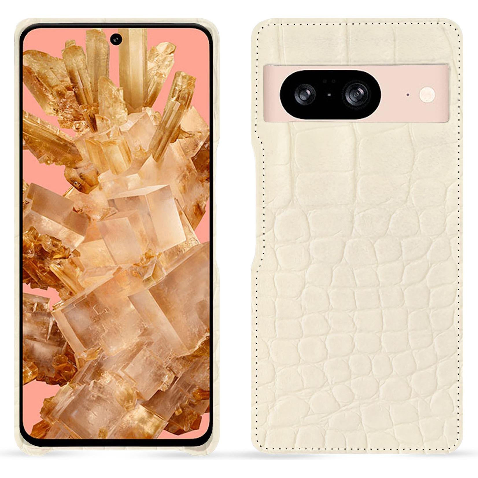 Noreve Lederschutzhülle (Google Pixel 8), Smartphone Hülle, Beige