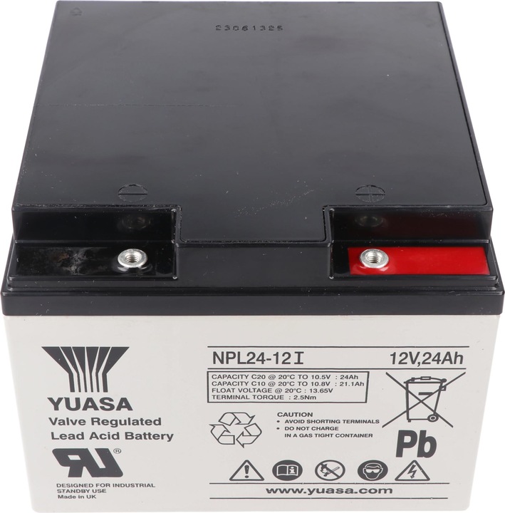 Actual product image Yuasa Battery NPL24-12 (12 V, 24 Ah)