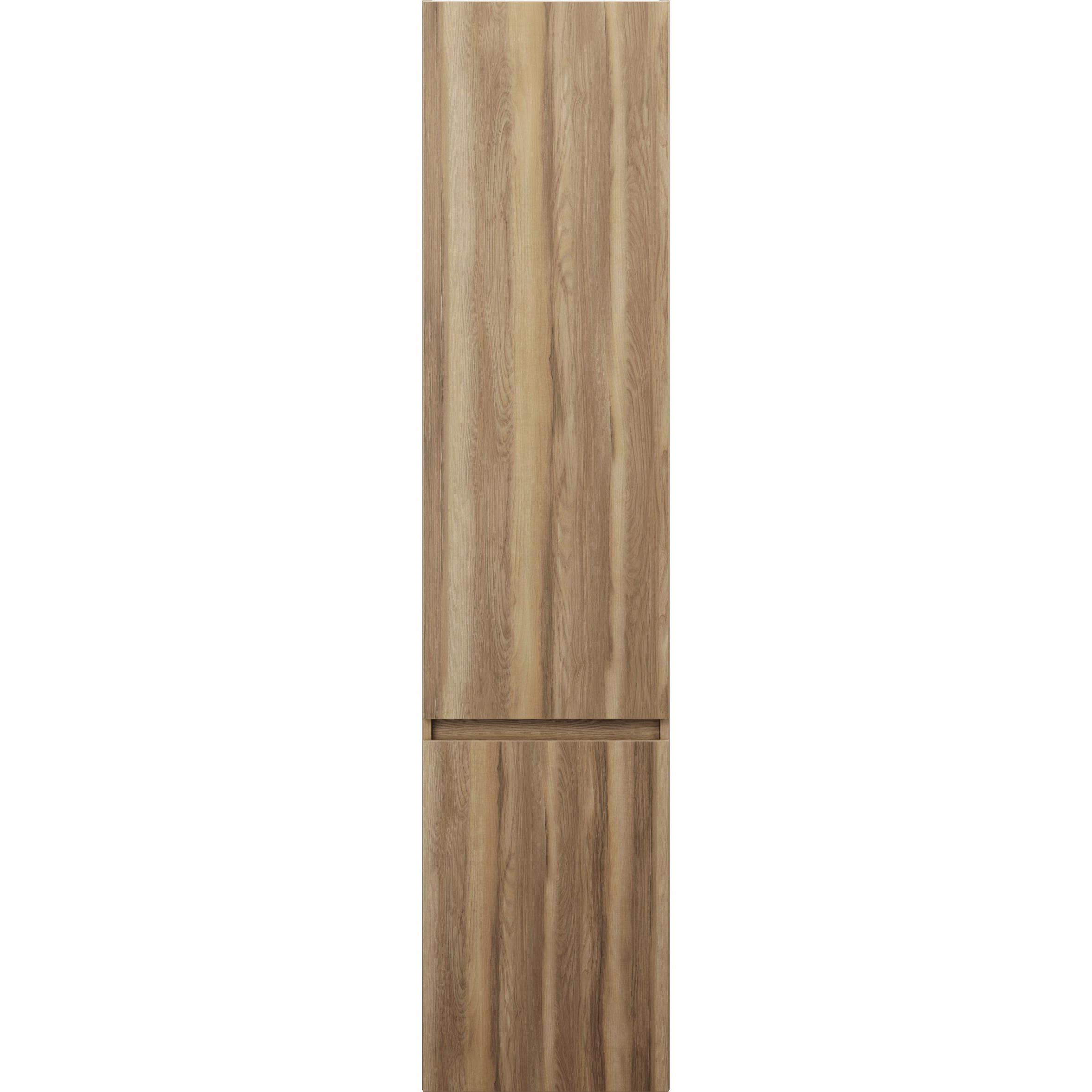 burgbad, Badezimmerschrank, Lin20 Hochschrank Wandhängend mit 2 Türen inklusive Winkelablagen, Tiefe 245mm, Türanschl