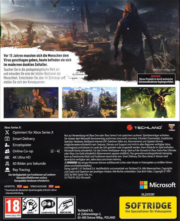 Image du produit Techland Dying Light 2 Stay Human (Xbox Series X, Xbox One S, DE)