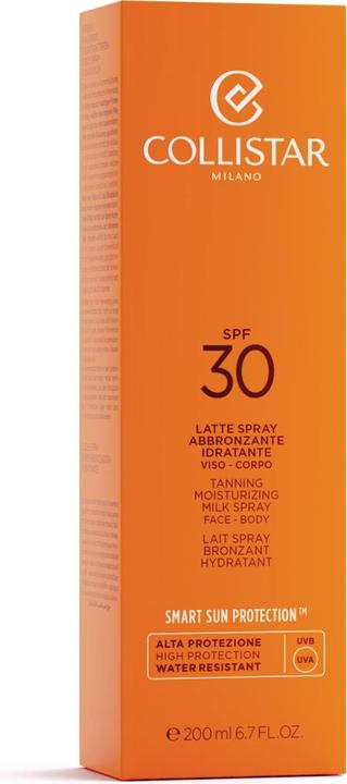 Actual product image Collistar CS Sun - Tanning Moisturizing Milk Spray SPF30 (Sun spray, SPF 30, 200 ml, 150 g)