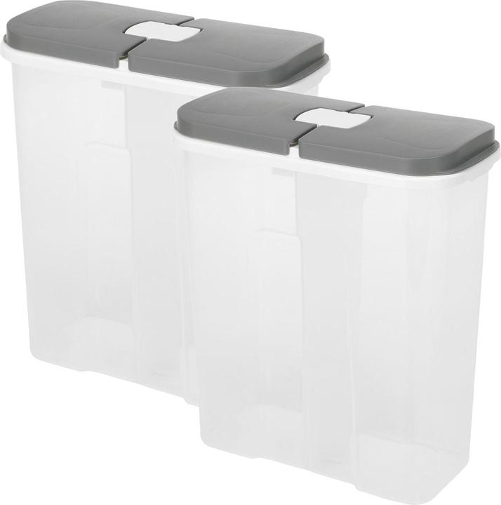 Actual product image Excellent Houseware Set of 2 storage tins with 2 compartments each, 2850 ml (2.85 l)