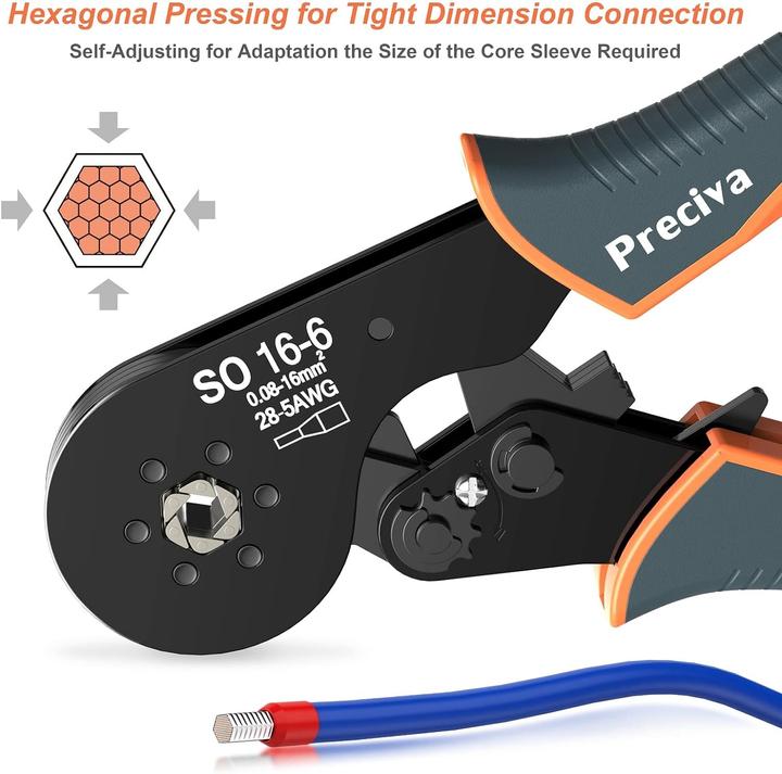 Actual product image Preciva Crimping pliers CP80001 (210 mm)
