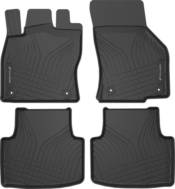 Walser Premium rubber mats Roadmaster for VW Passat B8/B8 Estate 08/2014-2023 (2 front mats + 2 rear mats)