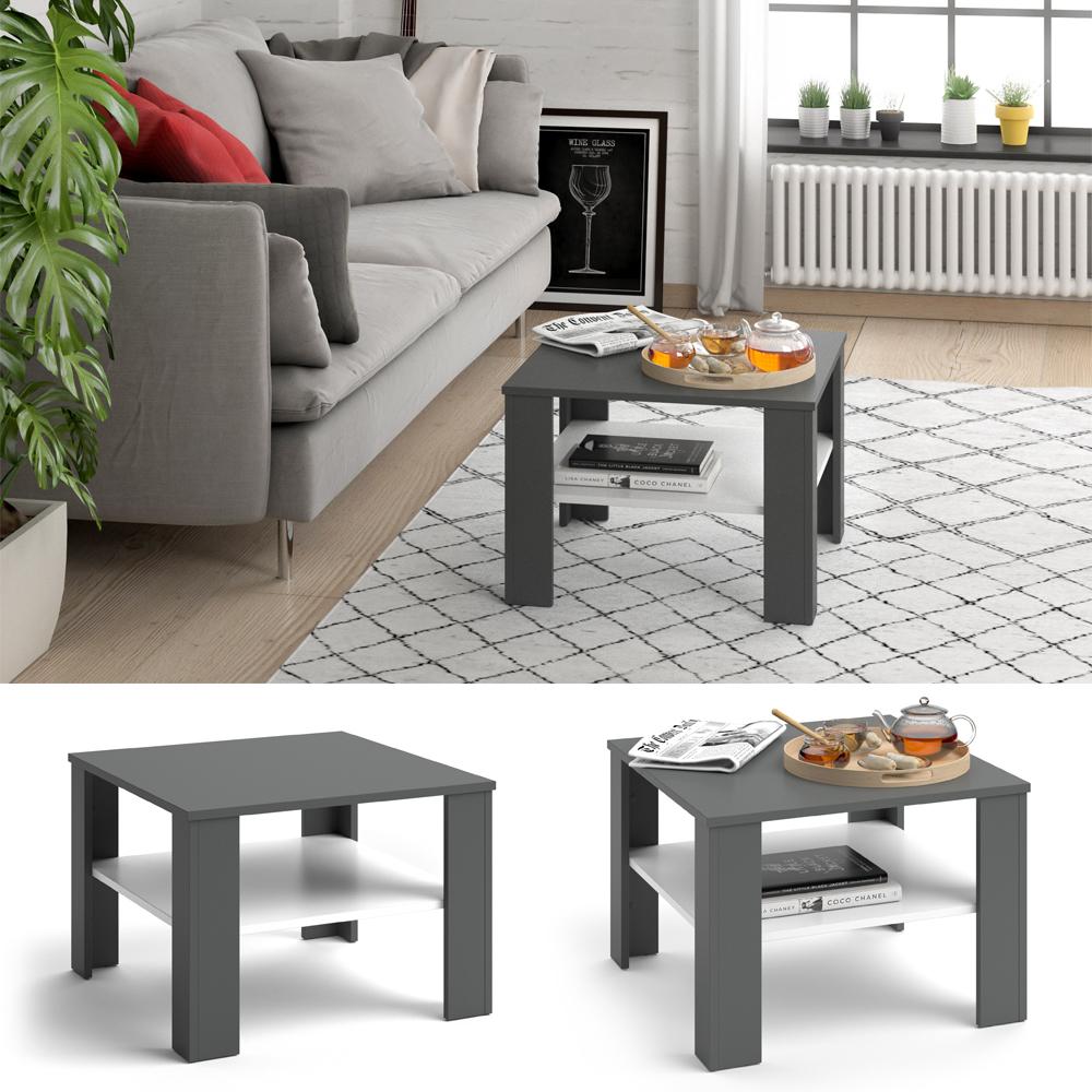 Thumbnail - Vicco, Couchtisch + Beistelltisch, Homer (60 x 42 x 60 cm)