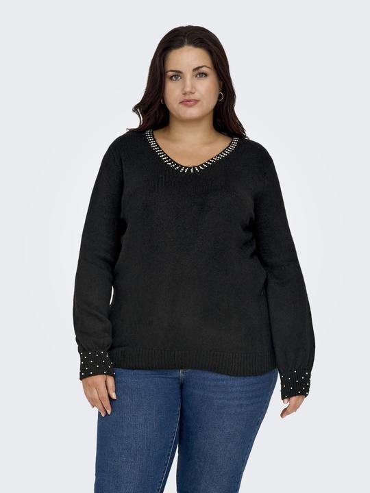 Image du produit Only Pull en maille curvy col V (L)