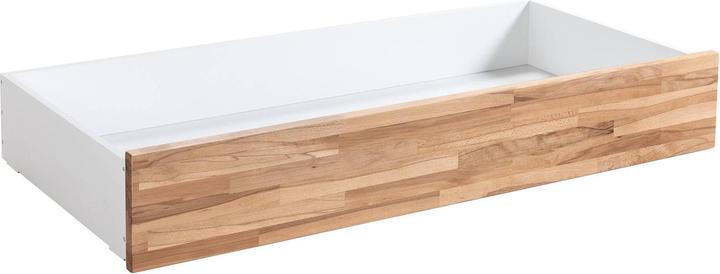 Geölt, Schublade: Weiss / Front: Kernbuche natur