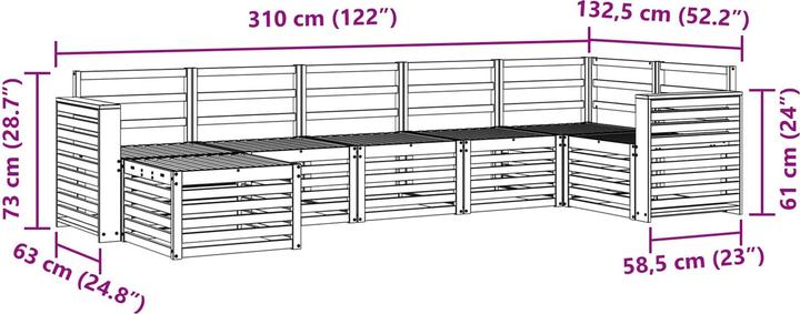 Produktbild vidaXL Outdoor-Sofa