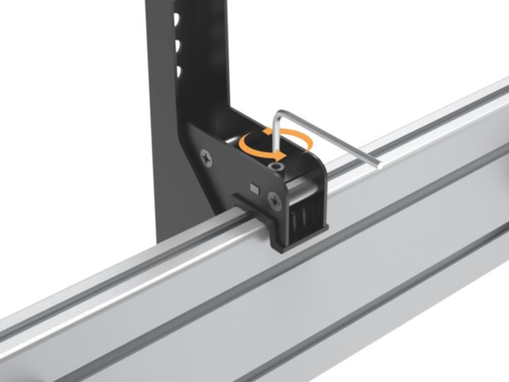 Produktbild equip Pro - Klammer für 3 LCD-Anzeigen - Kunststoff, Aluminium, Stahl - Schwarz, Silbe (Decke, 55", 150 kg)
