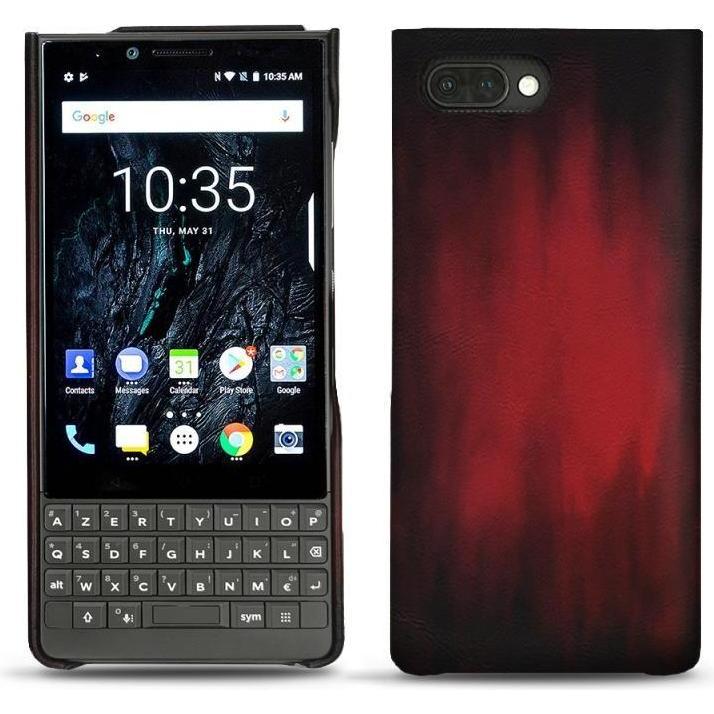Thumbnail - Noreve Lederschutzhülle (Blackberry KEY2), Smartphone Hülle, Rot