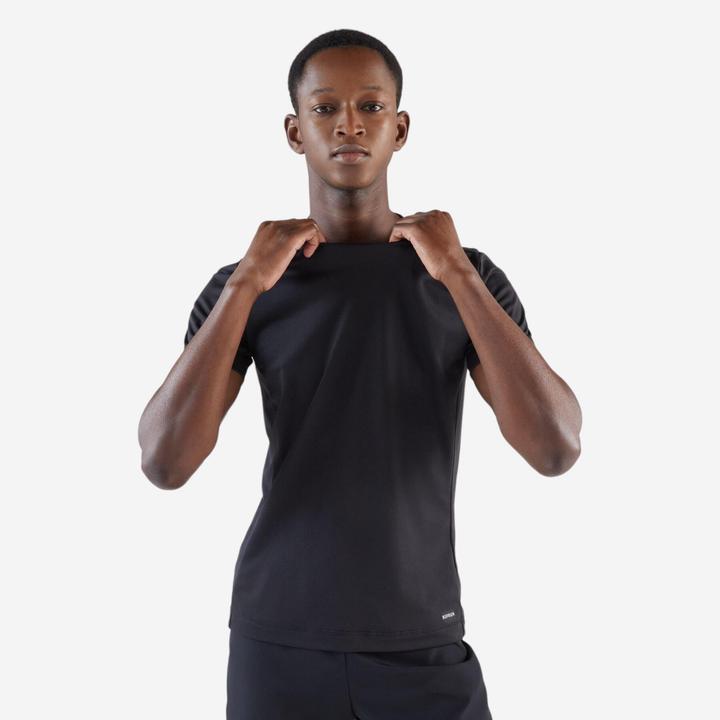 Immagine prodotto Kalenji Maglietta da running traspirante a maniche corte da uomo - KIPRUN 100 Dry nero (M)